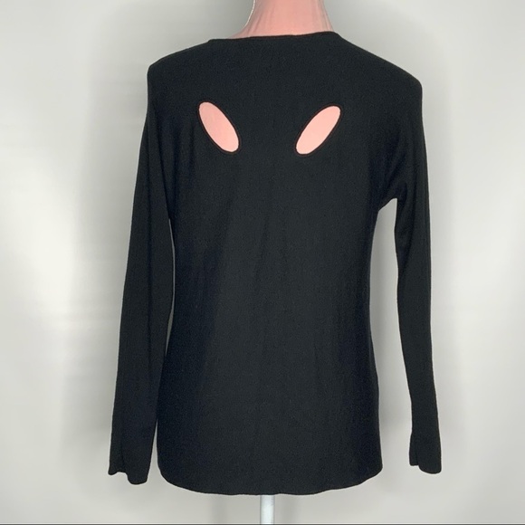 Maje black‎ cut-out sweater. - Picture 7 of 10